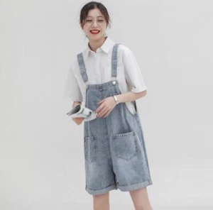 Women's Jeans Jumpsuits Denim Overalls Bib Shorts Suspenders Dungarees Rompers - Picture 1 of 14