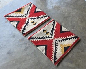 22"x22" Handwoven wool Navajo Pillow cover Turkish Kilim Pillow case (Pair) - Picture 1 of 24
