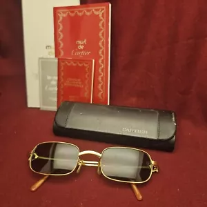 Cartier Vintage Sunglasses 22kt Dreamer Full Set NOS France - Bild 1 von 13
