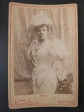 Antique 1890's Newsboy Burlesque Cabinet Photos N566 #53 Corinne