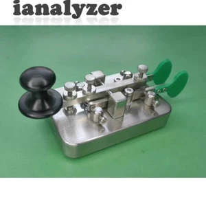 BG1GJP V2.0 Stainless Steel Telegraph CW Morse Key with 3.5mm Interface - Zdjęcie 1 z 6