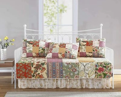 Chezmoi Collection 5-Piece Pre-Washed Cotton Patchwork Daybed Cover Coverlet Set - Image 1 of 4