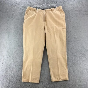 Carbon2Cobalt Straight Chino Pants Mens 40 Beige Cotton High Rise Zip Fly Button - Picture 1 of 15