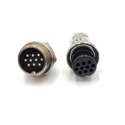 GX20 10 Pin Circular Connectors Male & Female Aviation Socket & Plug Inline - Image 1 of 4
