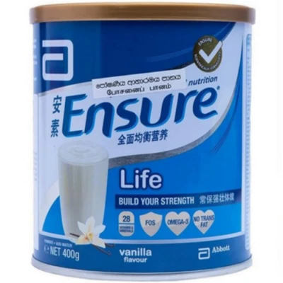 Leite em pó Ensure sabor baunilha nutrição 400g - Imagem 1 de 4