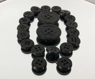 Vintage Antique Vintage Navy Pea Coat Button ONLY Lot Anchor Rope - Image 1 of 4