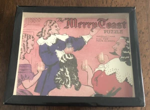 1998 B Shackman Merry Toast Puzzle Victorian Drinking Dexterity Game Shadow Box  - Picture 1 of 7