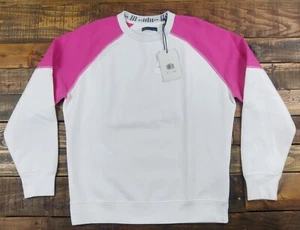 Neu Levi’s MADE & CRAFTED weiß & rosa Raglan Pullover Sweatshirt Größe S 148 $ - Bild 1 von 5