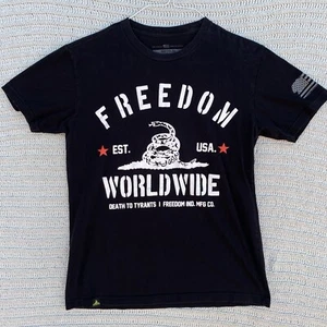Freedom Worldwide Shirt Adult Medium Mens M Death to Tyrants Black Graphic Tee - Picture 1 of 6