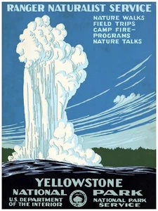 4388.Yellowstone National Park.US.Dept.of interior.POSTER.decor Home Office art - Picture 1 of 1