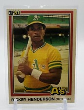 1981 DONRUSS BASEBALL CARD #119 RICKEY HENDERSON
