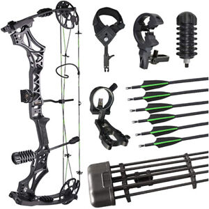 30-70lbs Compound Bow Arrows Kit 320fps Adjustable Archery Hunting Target