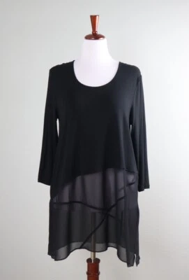 Top túnica panel dobladillo transparente elástico suave capas MARLA WYNNE NUEVO CON ETIQUETAS talla grande Foto 1 de 4