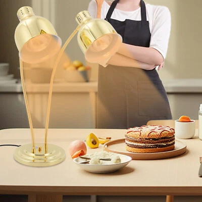 Commercial Food Heat Lamp 2-head Electric Catering for Food Restaurant USA - Image 1 of 4