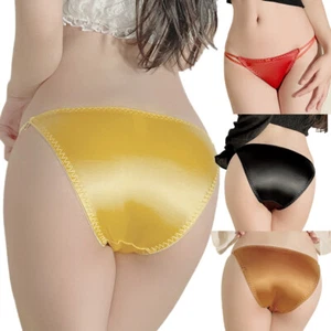 4 Pack Lot Sexy Womens Satin Panties Lingeries High Cut String Bikinis Underwear - Picture 1 of 26