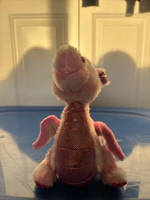 Ganz Webkinz Whimsy Dragon Plush Pink Sparkly 10 Inch Stuffed HM156 No Code - Image 1 of 4