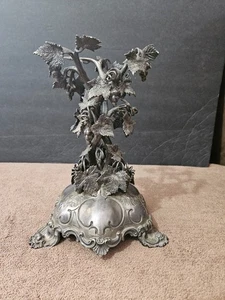 SELTEN ANTIK THOMAS BRADBURY & SONS VERSILBERT TRAUBEN EPERGNE STÄNDER HERZSTÜCK - Bild 1 von 13