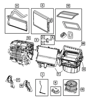Genuine Mopar A/C And Heater Actuator 68000470AA - Image 1 of 3