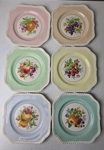 Vtg Set of 6 Johnson Bros Old English “Wild Fruits and Berries” Dessert Plates - Picture 1 of 14
