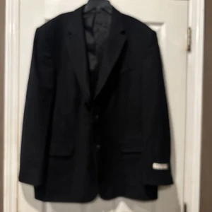 Holbrook Wool & Camel Hair Blazer Sport Coat Jacket Black Men’s Size 48R - Bild 1 von 11