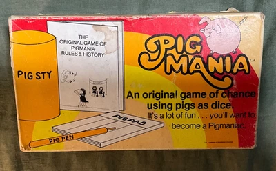 VTG 1977 Pig Mania Game  Dice Pigs Complete Instructions & Box No Pen/PAD - Image 1 of 4