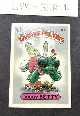 Garbage Pail Kids OS1 GPK 1st Series Buggy Betty Matte Card 39a - Image 1 of 4