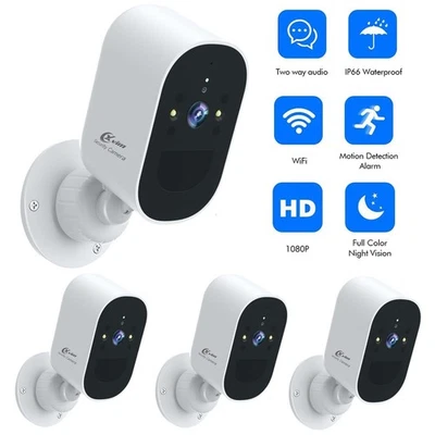 XVIM 2/4pc Home Security Camera 1080P 2.4G WiFi Battery Camera Wireless Night Vision