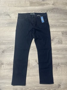 Twillory Jeans Men 38x32 Black Tailored Fit Technical Denim Straight Performance - Picture 1 of 10