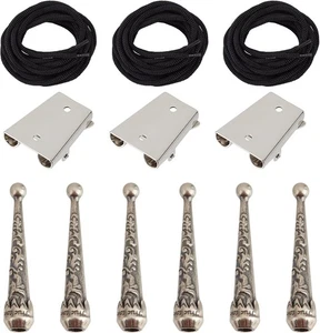 Set 3 reperti cravatta bolo ferro argento sterling parti placcate tondo diapositiva textu - Foto 1 di 2