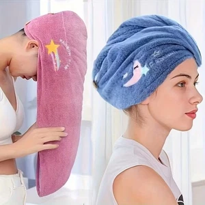 1Pc Quickly Dry Hair Hat Super Absorbent Soft Bathroom Women Head Towels Girls C - Picture 1 of 7