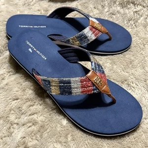 Tommy Hilfiger Cetra Colorful Sequins Flip Flops Thong Sandals Womens Size 8.5 - Picture 1 of 19