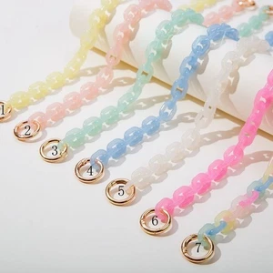 Replacement Women Candy Acrylic Purse Chain Strap Handle Shoulder Bag Gold Clasp - Picture 1 of 22