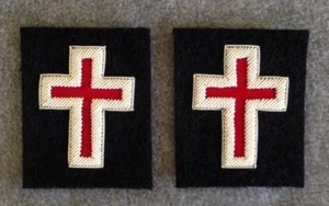 Sir Knight Sleeve Cross in Bullion - 2" (Pair) - (SK2-B) - Picture 1 of 1