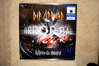 Def Leppard LTD. 3LP Clear Vinyl "Mirror Ball- Live & More" Walmart Ex. SEALED - Image 1 of 2