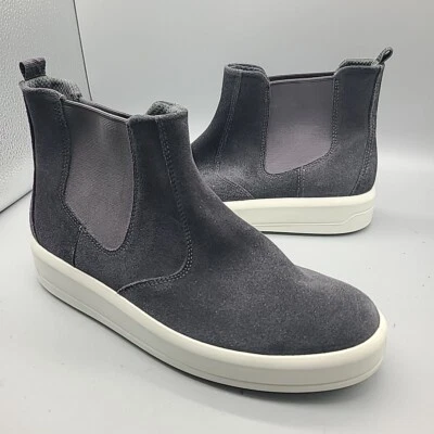 Bota Chelsea ECCO SOFT 9 Talla 10-10.5/41 Mujer Gris Gamuza Tobillo Cómoda Botín Foto 1 de 4