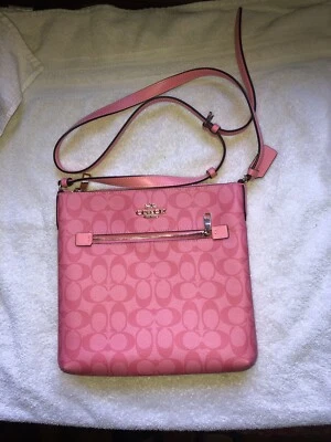 Coach Signature New York Rowan File Bag Pink Lemonade No. 82222￼-C1554 NEW  - Image 1 of 4