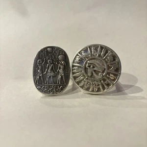 Ancient Egyptian Styled Vintage Rings Silver 925 - Picture 1 of 8