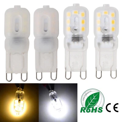 G9 3W LED Corn Bulbs SMD 2835 14 LEDs Silicone Crystal Light 220V White Lamp RC - Image 1 of 4