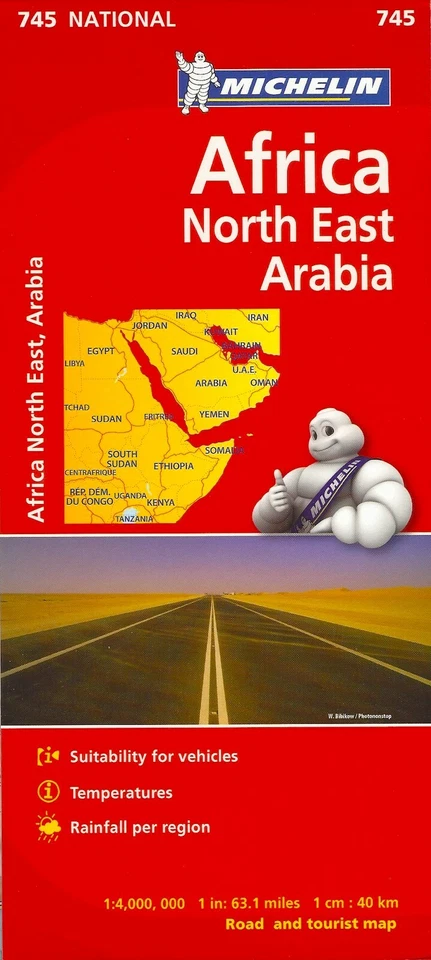 Mapa Michelin de África noreste y Arabia, mapa Michelin # 745 Foto 1 de 1