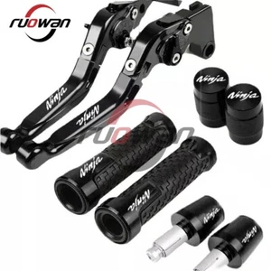 CNC Handle Grips Cap Brake Clutch Levers for KAWASAKI NINJA 250R 300R 650R ZX6R - Picture 1 of 12