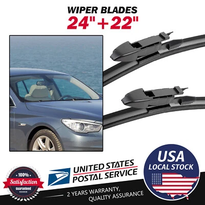 Par de limpiaparabrisas delantero 24"+22" para todas las estaciones para BMW 525i 2004-2010 Foto 1 de 4