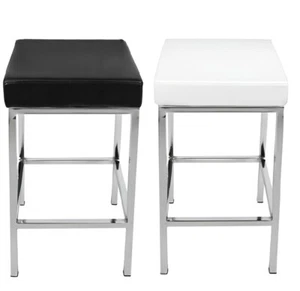 Brand New Vienna PU Leather Bar Stool Kitchen Chair Black / White Postage Free - Picture 1 of 14