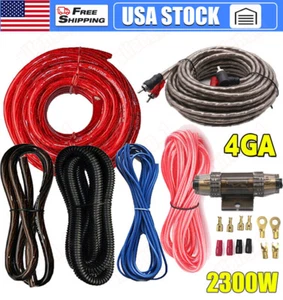 4 Gauge Car Audio Cable Kit Amplifier Install Amp RCA Subwoofer Sub Wiring 2300W - Picture 1 of 14