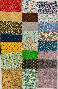 60's 70's CALICO QUILT 5" CHARM PACKS VINTAGE FABRIC PATCHWORK QUILT SQUARES - Picture 1 of 1