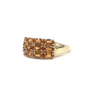 Gold Ring 375 Damen Cocktail 9K Imperial Topas 9kt Gelbgold Schmuck 21.0mm / 66 - Bild 1 von 12