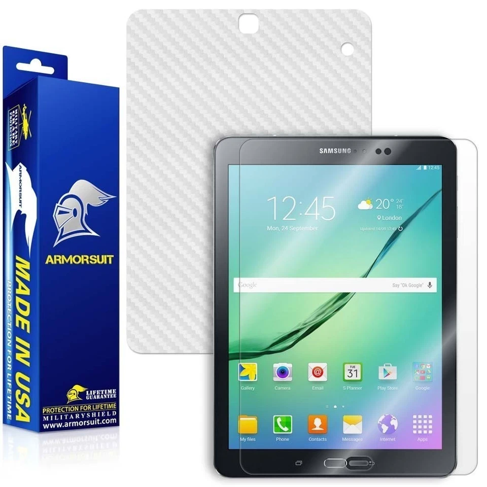 ArmorSuit Samsung Galaxy Tab S2 9.7Shield Screen Protector + White Carbon USA - Image 1 of 4