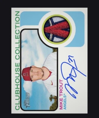 digital card topps bunt mike trout super rare auto insert  - Image 1 of 4