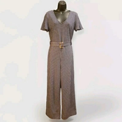 Mono de una pieza para mujer talla mediana Monteau Los Angeles azul oscuro y blanco pantalón ancho Foto 1 de 4