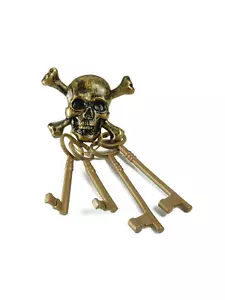 Pirate Skeleton Keys Pirates Fancy Dress Accessory Prop Party Decoration Adults - Picture 1 of 1