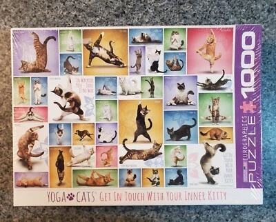NEW Eurographics YOGA CATS 1000 piece puzzle - Image 1 of 4